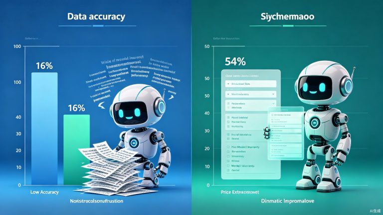 Schema为何把AI提取准确率从16%提到54%？结构化数据实证