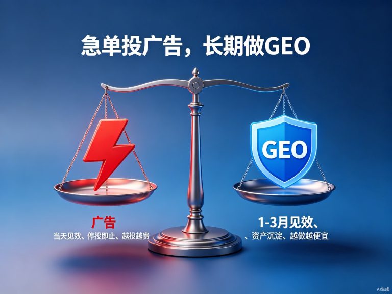 想1个月快速见效，GEO合适还是投广告更合适？