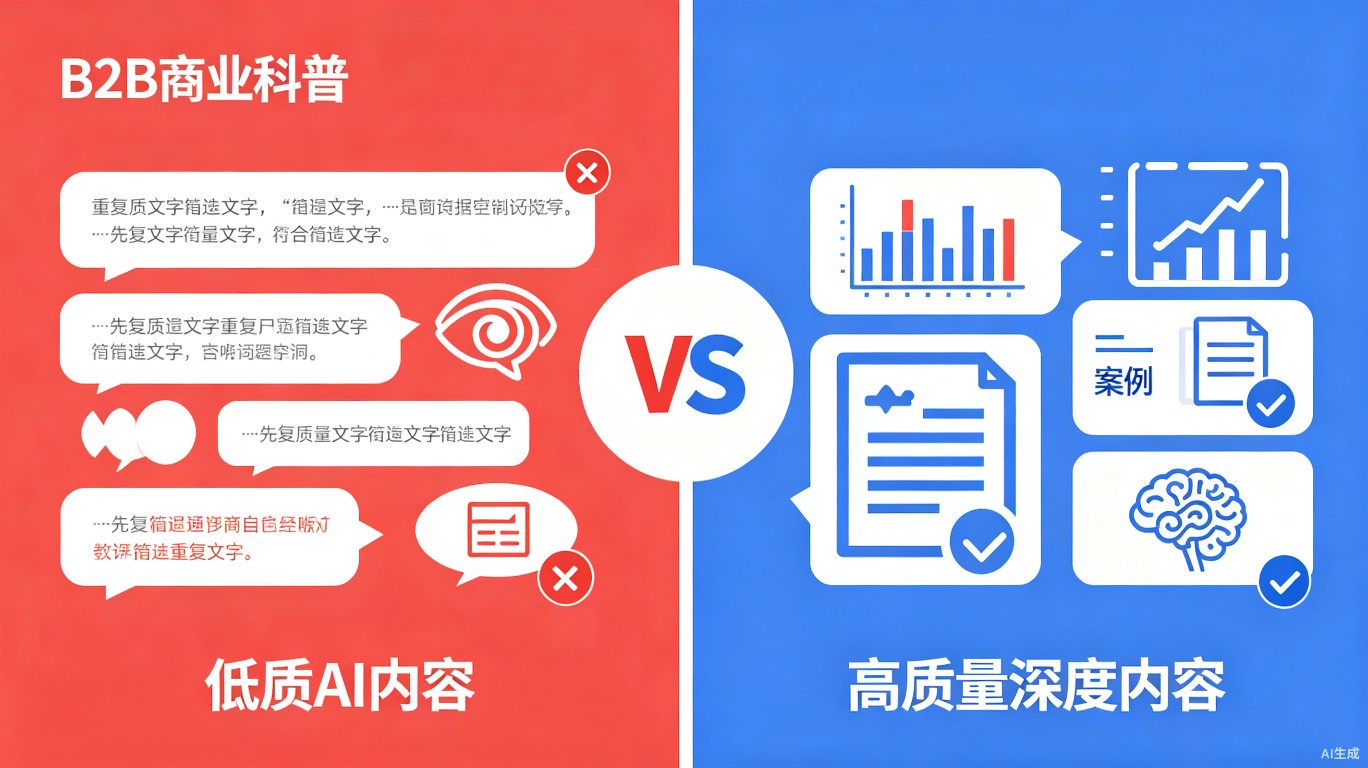 低质AI内容vs高质量内容对比