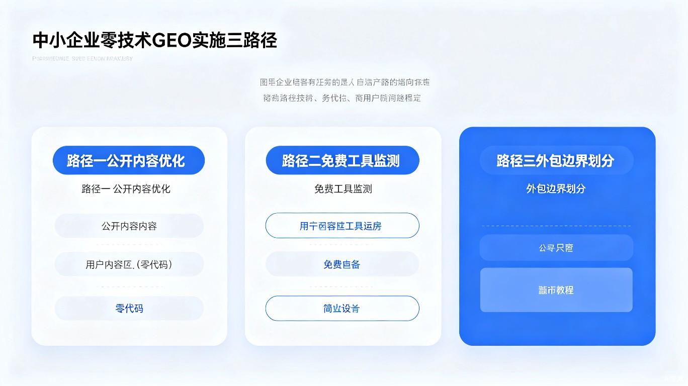 中小企业零技术GEO三路径