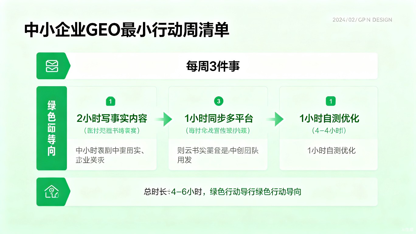 中小企业GEO最小行动周清单