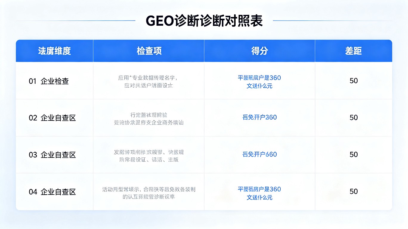 差距诊断四步对照表