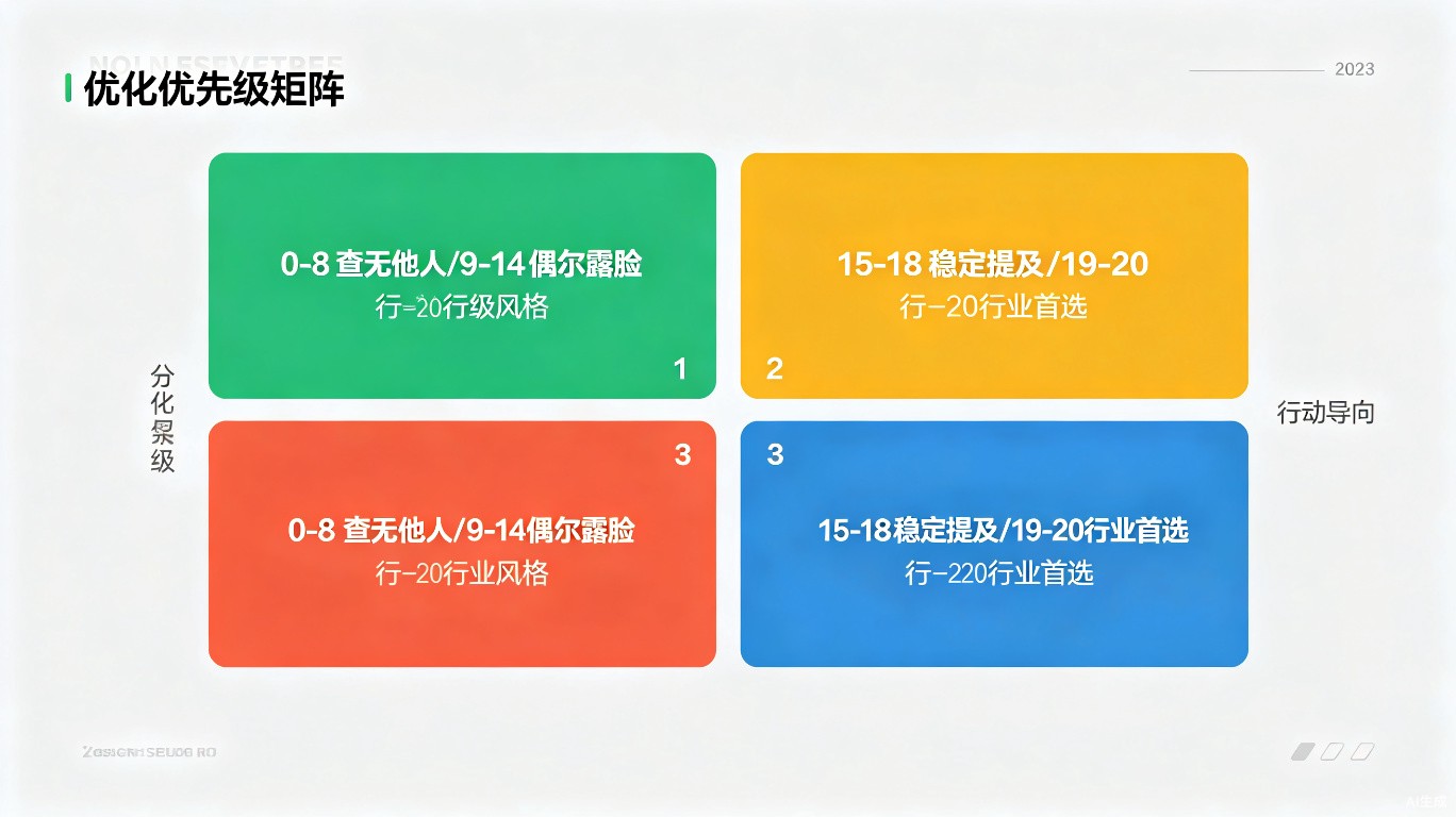 不同分数段优化优先级矩阵