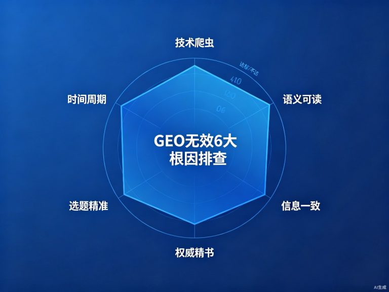 GEO做了很久没被AI推荐？排查这6个被忽略的根因