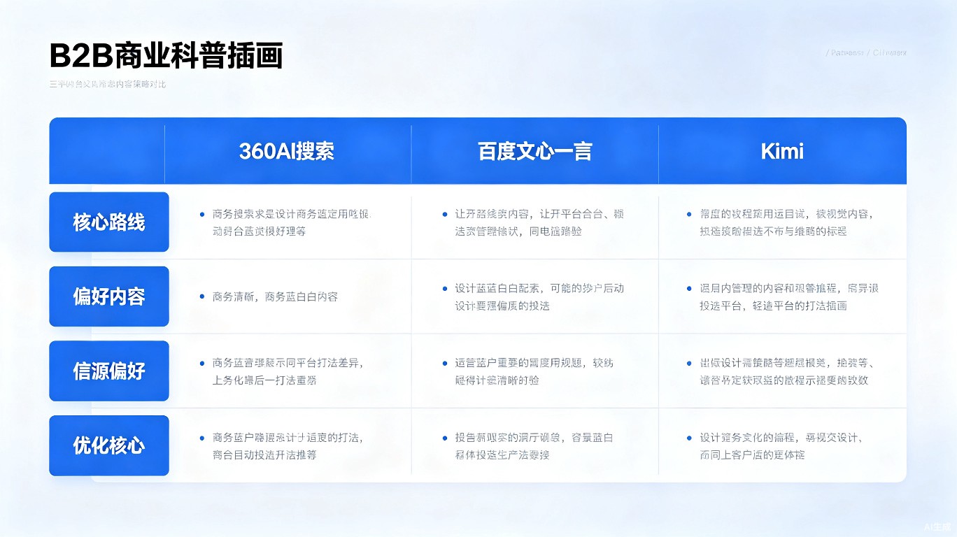 三平台内容策略对照表