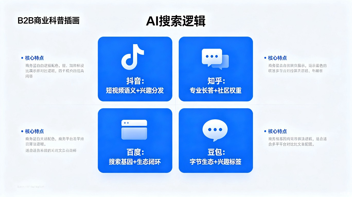 四大平台AI搜索逻辑对比