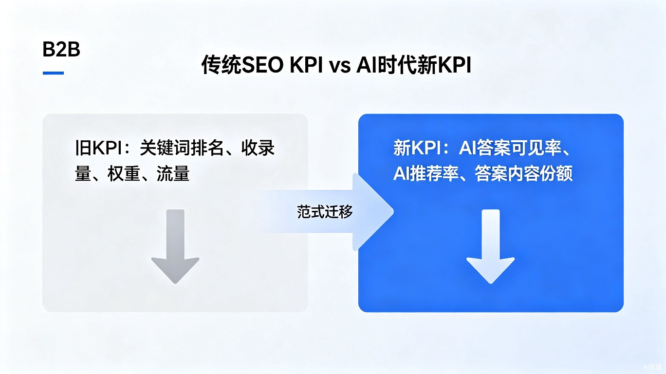 传统SEO KPI vs AI时代新KPI对比