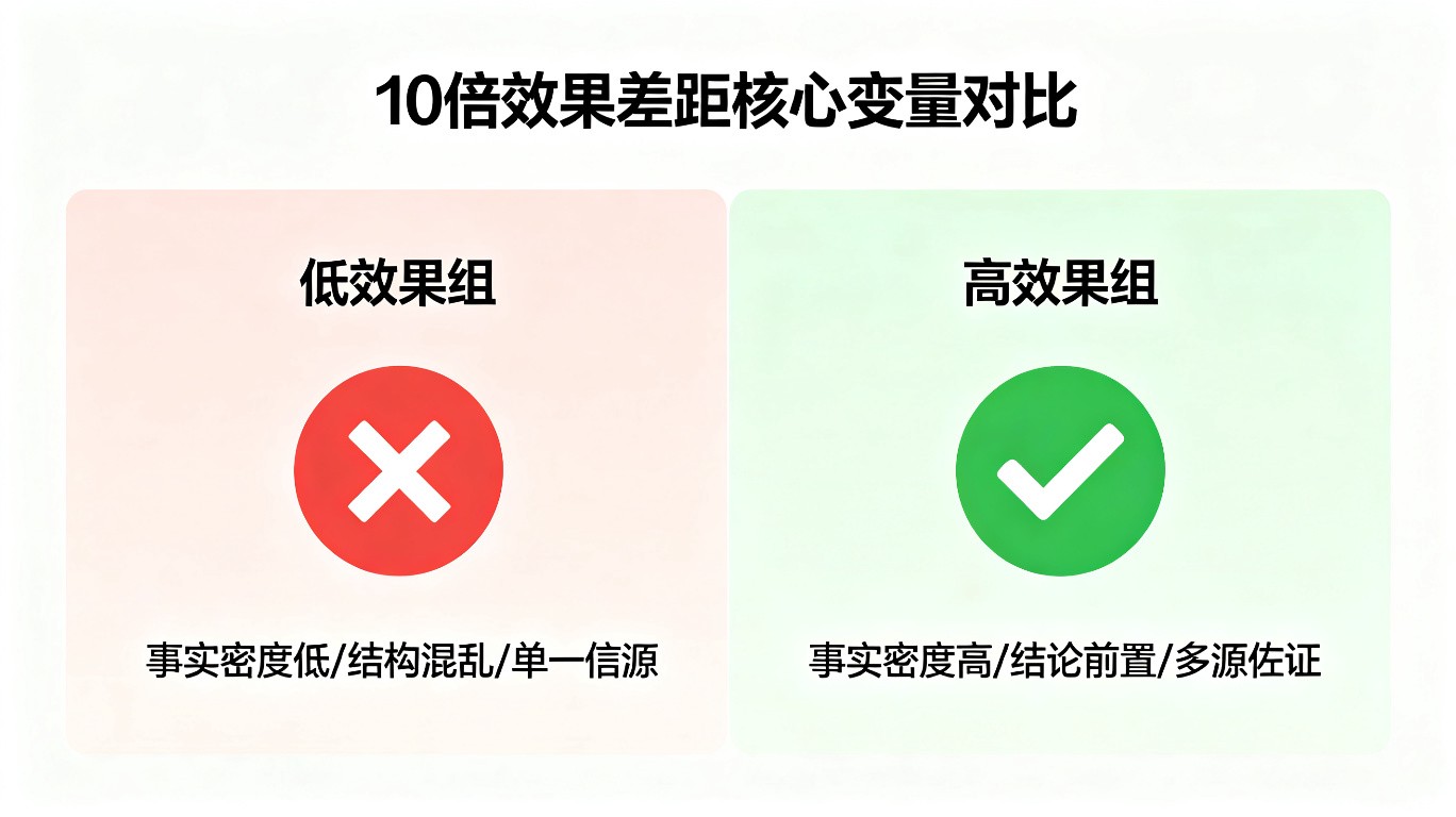 10倍效果差距核心变量对比