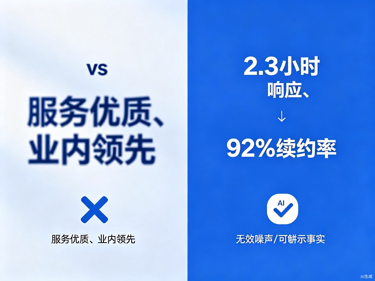 模糊形容词vs具体数据效果对比