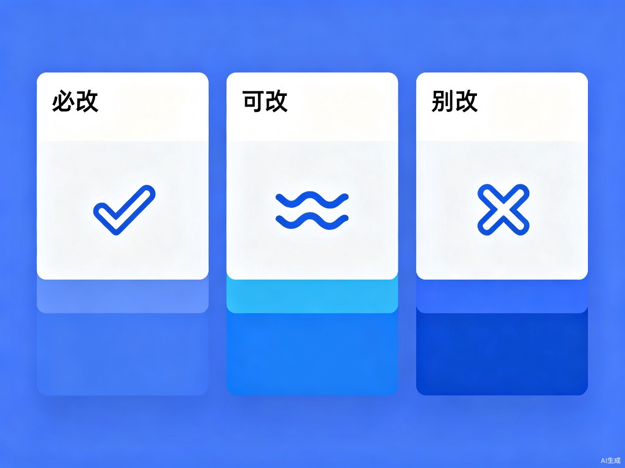 必改可改别改三张清单
