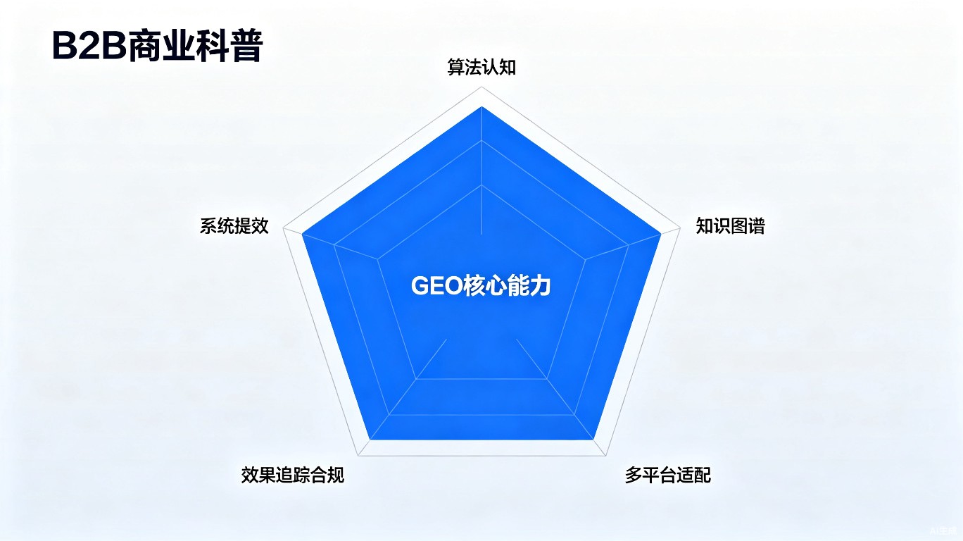 企业内容团队GEO能力模型五边形