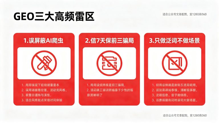 正在做GEO的过来人，说说你踩过最大的坑是什么？